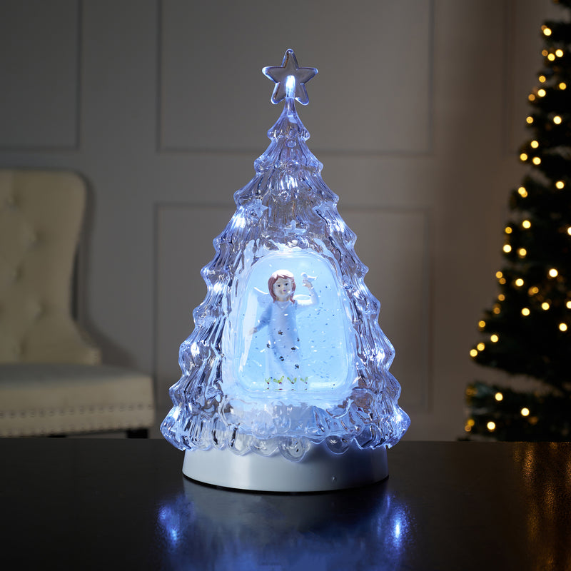 LED Clear Tree with Santa HI-LINE GIFT LTD.