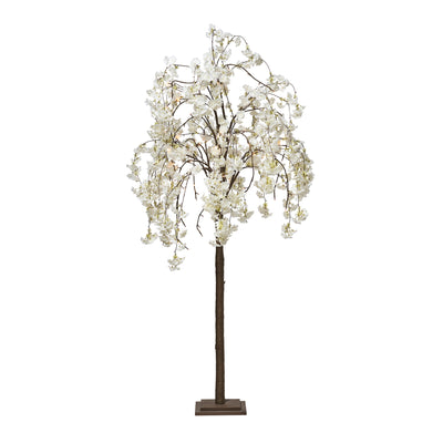 White Cherry Blossom Tree With Warm White LEDs HI-LINE GIFT LTD.