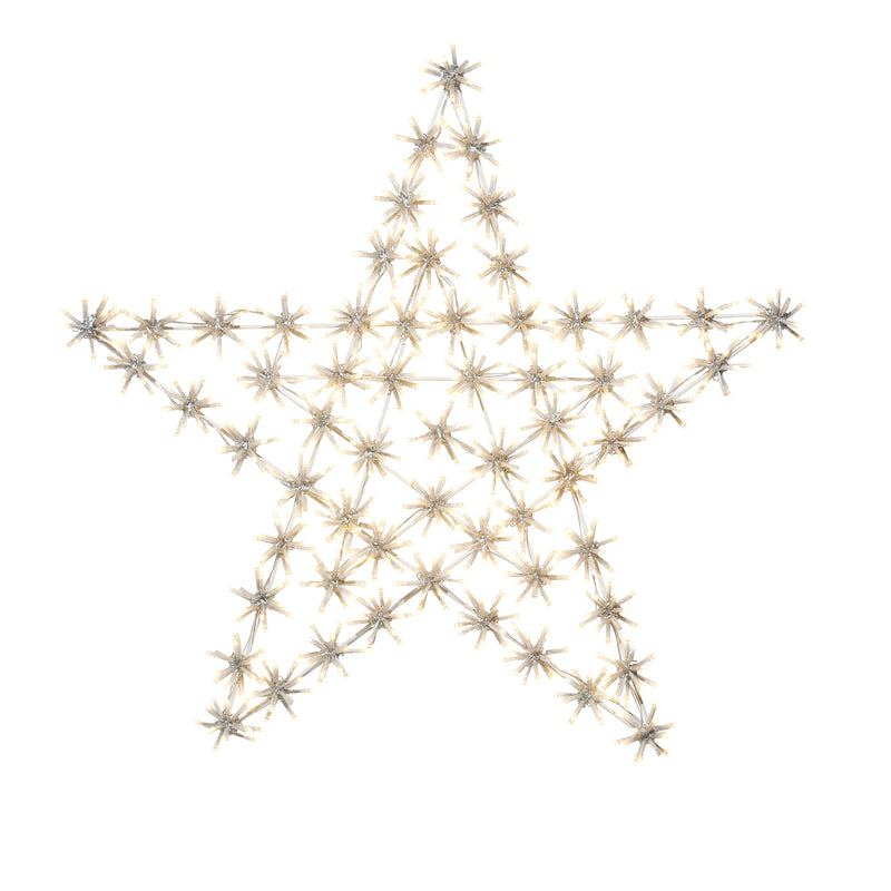 37459-B-S - Mesmerizing 432 LED White Metal Snowflake Star Light Hi-Line Gift Ltd.