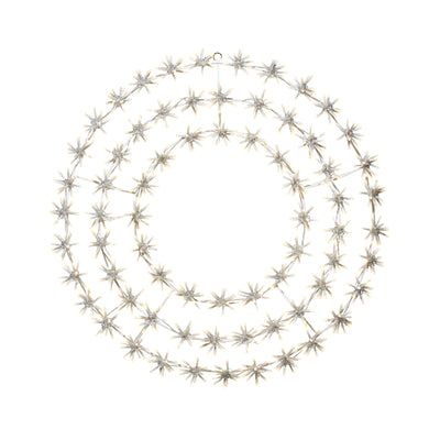 37459-C-L - Illuminating 840 LED White Metal Snowflake Garland Light Hi-Line Gift Ltd.