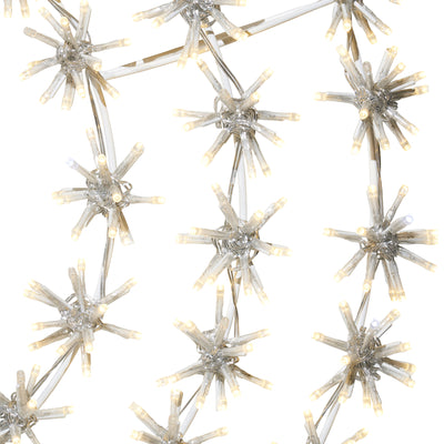 37459-C-L - Illuminating 840 LED White Metal Snowflake Garland Light Hi-Line Gift Ltd.