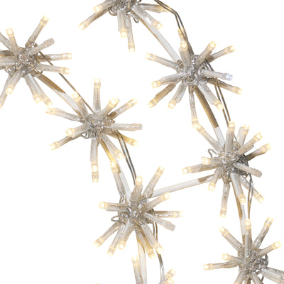 37459-C-S - Illuminating 456 LED White Metal Snowflake Garland Light Hi-Line Gift Ltd.