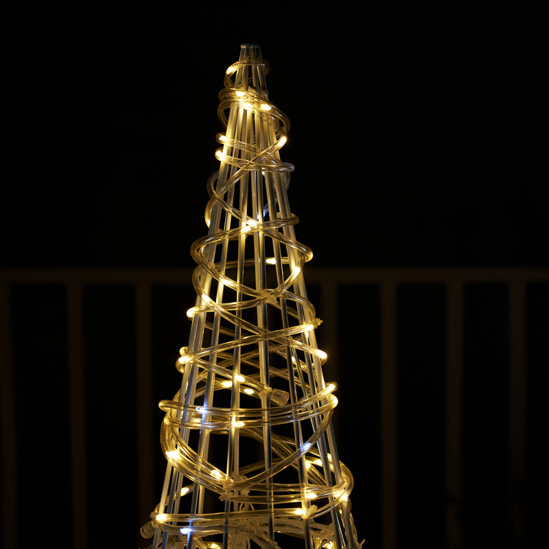 37522-L - Twinkling 1450 LED Christmas Cone Tree with Warm White & Cold White Lights Hi-Line Gift Ltd.