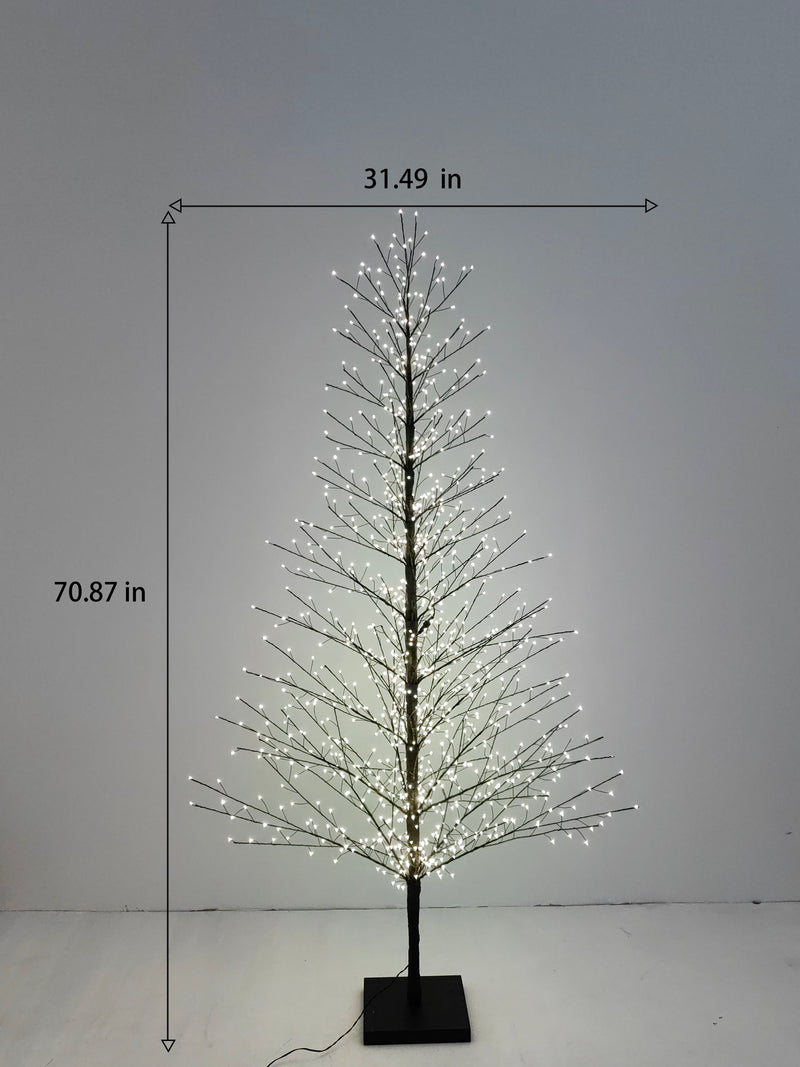 37523-BK-L - 70in Black Birch Tree with 1099 LED Lights Indoor Use Only Hi-Line Gift Ltd.