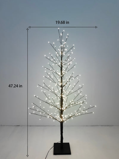 37523-BK-S - 47in Black Birch Tree with 349 LED Lights Indoor Use Only Hi-Line Gift Ltd.