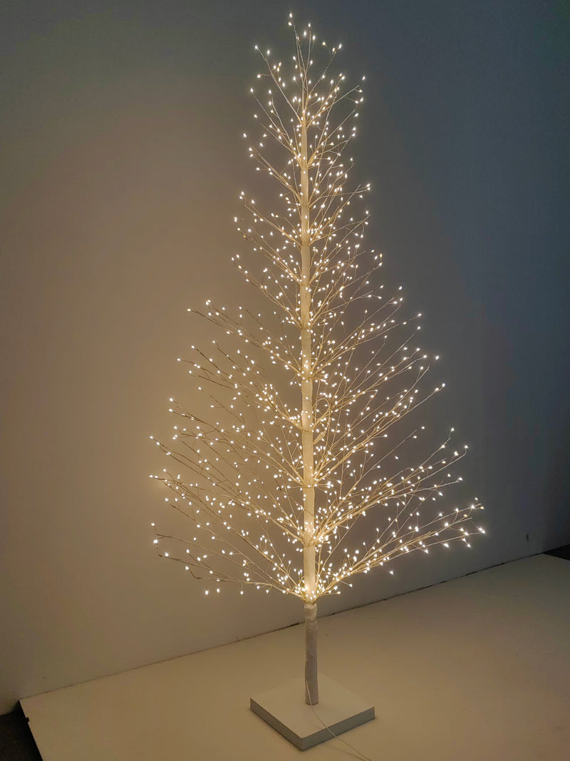 37523-WT-L - 70in White Birch Tree with 1099 LED Lights Indoor Use Only Hi-Line Gift Ltd.