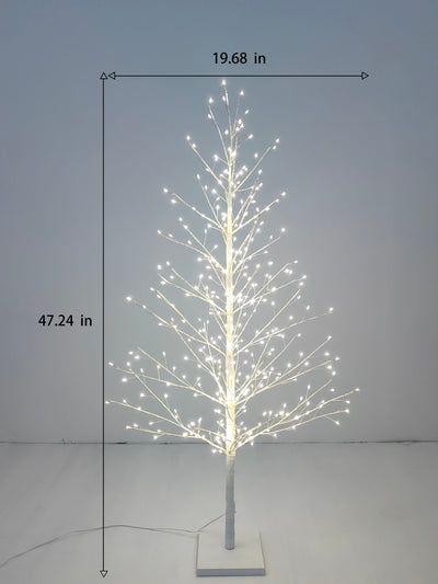 37523-WT-S - 47in White Birch Tree with 349 LED Lights Indoor Use Only Hi-Line Gift Ltd.