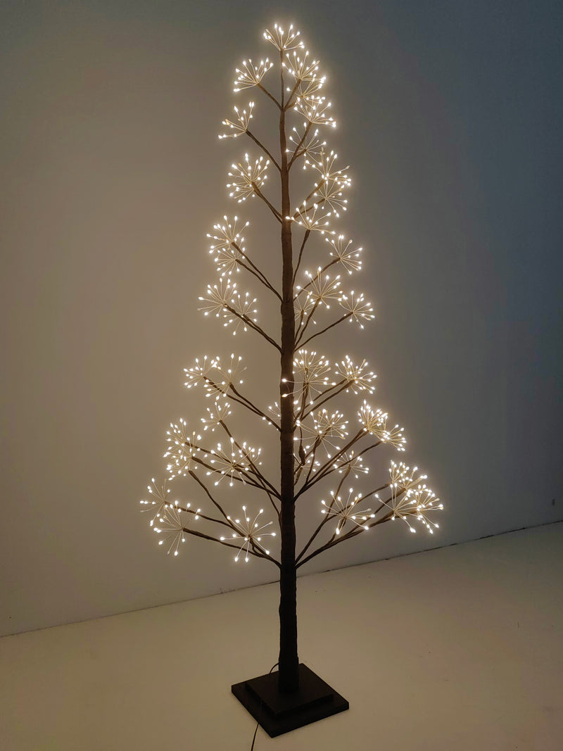 37524-BR-M - 5ft Brown LED Cluster Tree with 720 Warm White LEDs Indoor Use Only Hi-Line Gift Ltd.