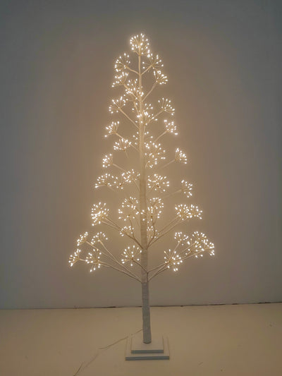 37524-WT-M - 5ft White LED Cluster Tree with 720 Warm White LEDs Indoor Use Only Hi-Line Gift Ltd.