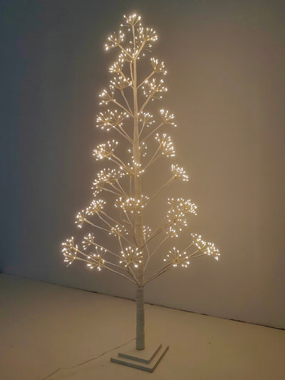 37524-WT-M - 5ft White LED Cluster Tree with 720 Warm White LEDs Indoor Use Only Hi-Line Gift Ltd.