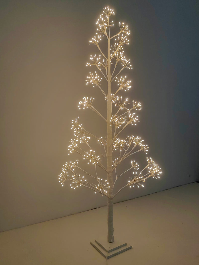 37524-WT-M - 5ft White LED Cluster Tree with 720 Warm White LEDs Indoor Use Only Hi-Line Gift Ltd.