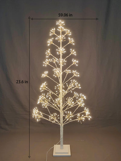 37524-WT-M - 5ft White LED Cluster Tree with 720 Warm White LEDs Indoor Use Only Hi-Line Gift Ltd.