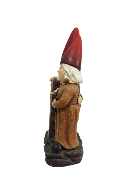 75575-B - Robert & Sofia Standing Gnome Couple with Welcome Sign Hi-Line Gift Ltd.