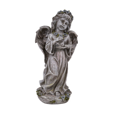 Angel Child Standing Holding Bird HI-LINE GIFT LTD.