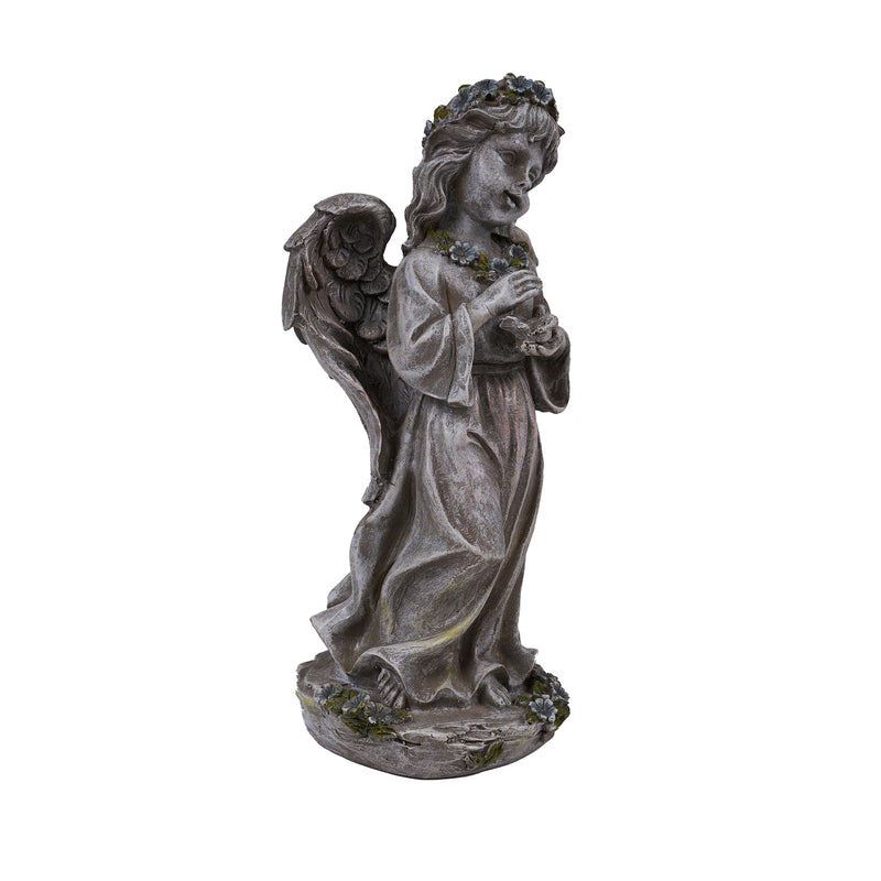 Angel Child Standing Holding Bird HI-LINE GIFT LTD.