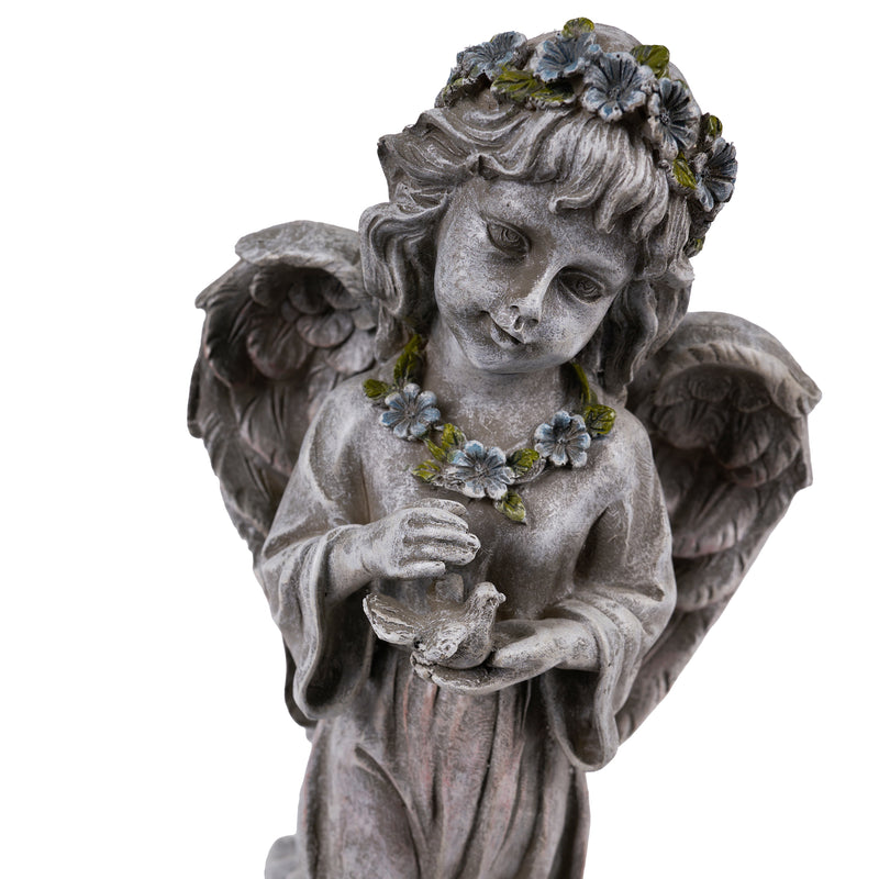 Angel Child Standing Holding Bird HI-LINE GIFT LTD.