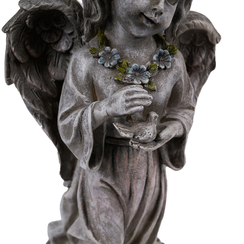 Angel Child Standing Holding Bird HI-LINE GIFT LTD.