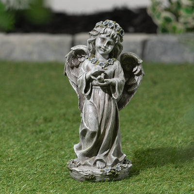 Angel Child Standing Holding Bird HI-LINE GIFT LTD.