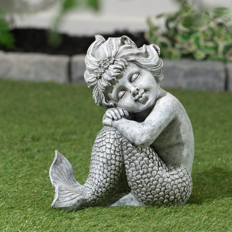 Mermaid Sitting Statue HI-LINE GIFT LTD.