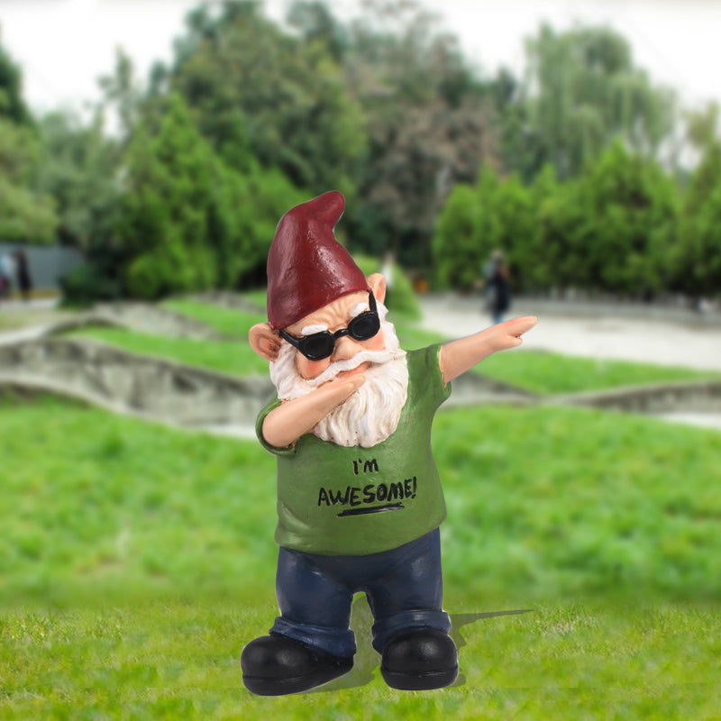 Gnome Iconic Dab - Green HI-LINE GIFT LTD.