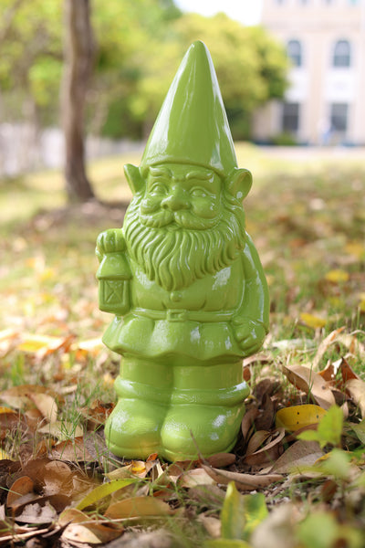 75616-09-GN - Garden Gnome Statue Holding Lantern-Green