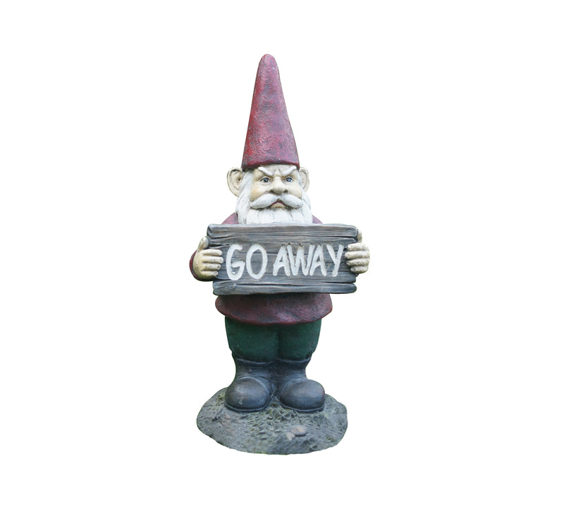 Gnome Holds Go Away Sign HI-LINE GIFT LTD.