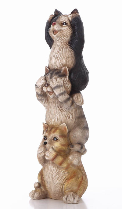 Stacking Cats Statue - Hear, See and Speak No Evil HI-LINE GIFT LTD.