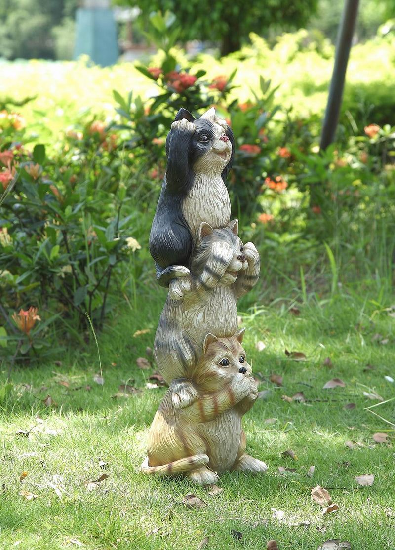 Stacking Cats Statue - Hear, See and Speak No Evil HI-LINE GIFT LTD.