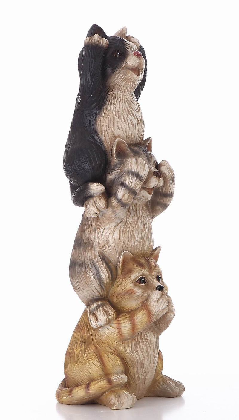 Stacking Cats Statue - Hear, See and Speak No Evil HI-LINE GIFT LTD.