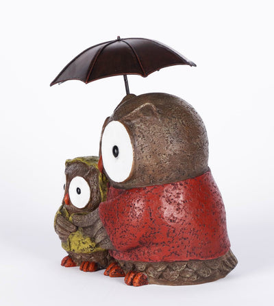 Hi-Line Exclusive - Mother And Baby Owl Under Umbrella HI-LINE GIFT LTD.