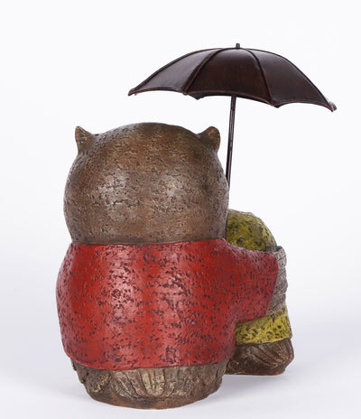 Hi-Line Exclusive - Mother And Baby Owl Under Umbrella HI-LINE GIFT LTD.