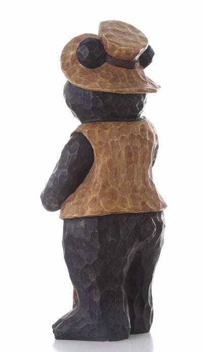 Black Bear Statue With Welcome Sign HI-LINE GIFT LTD.