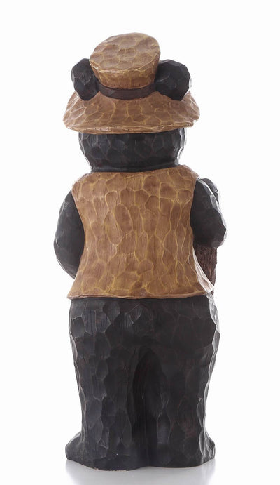 Black Bear Statue With Welcome Sign HI-LINE GIFT LTD.