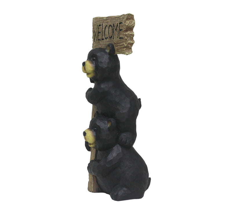 75619-Q - Stacking Bears with Welcome Sign for Garden or Home Hi-Line Gift Ltd.