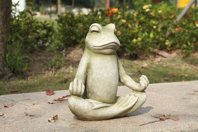 Hi-Line Exclusive - Frog Sitting Lotus HI-LINE GIFT LTD.