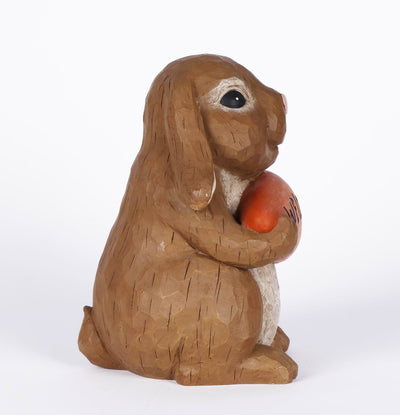 Rabbit With Welcome Sign Carrot Statue HI-LINE GIFT LTD.