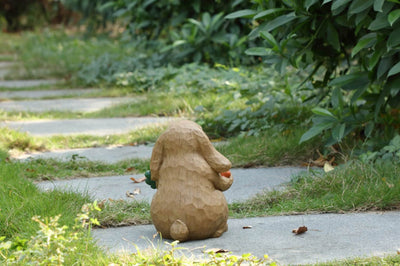 Rabbit With Welcome Sign Carrot Statue HI-LINE GIFT LTD.