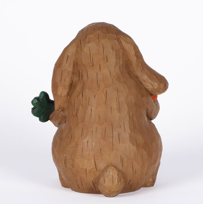 Rabbit With Welcome Sign Carrot Statue HI-LINE GIFT LTD.