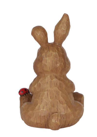 Rabbit Sitting With  Ladybug HI-LINE GIFT LTD.