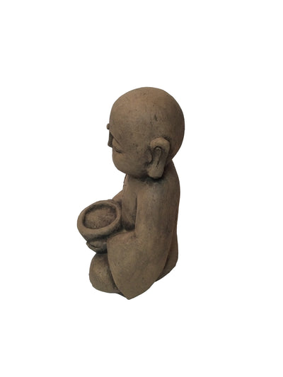 Sitting Lucky Japanese Jizo With Bowl Statue HI-LINE GIFT LTD.