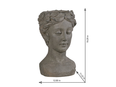 77132-B - Elegante Petite Woman Head Plant Stand Statue Hi-Line Gift Ltd.