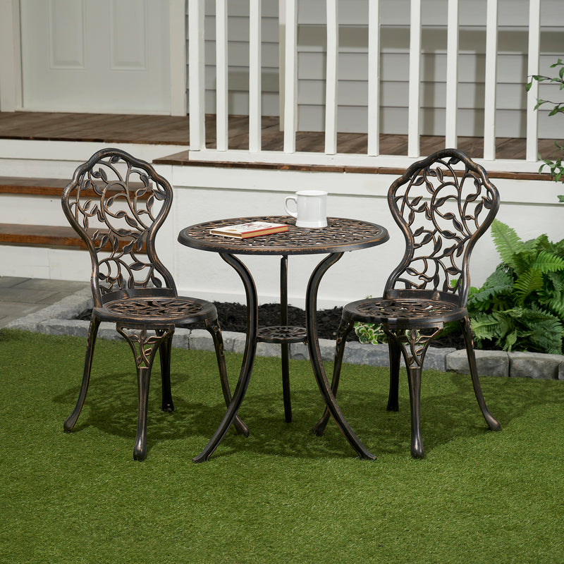 Leaves Bistro Set -  3 PCs HI-LINE GIFT LTD.