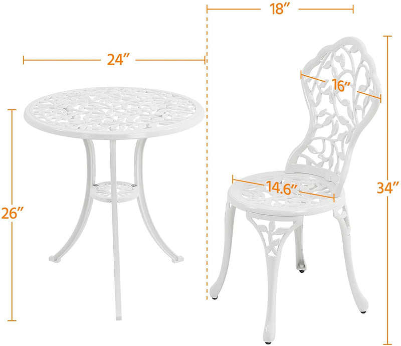 Leaves Bistro Set -  3 PCs HI-LINE GIFT LTD.