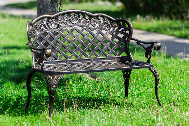 Garden Bench-Lattice Design HI-LINE GIFT LTD.