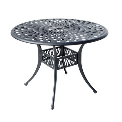 78659-B-BK -  Timeless Beauty- Stylish Cast Aluminium Bistro Set in Black HI-LINE GIFT