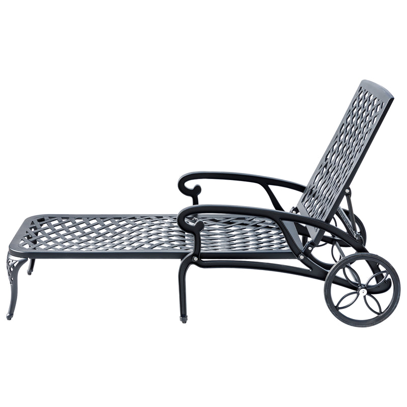 78663-BK -  Garden Grace- Black Cast Aluminium Garden Bench HI-LINE GIFT