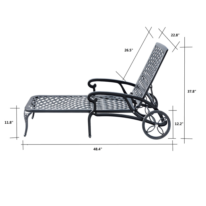 78663-BK -  Garden Grace- Black Cast Aluminium Garden Bench HI-LINE GIFT