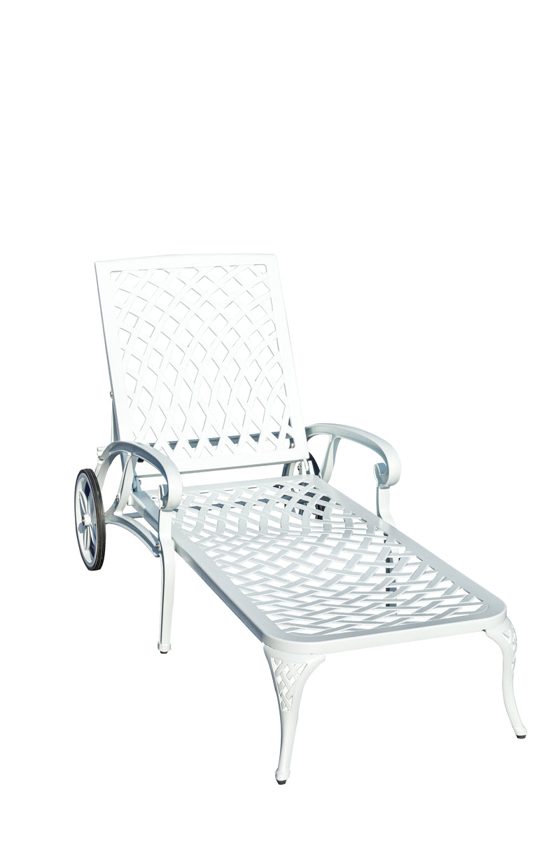 78663-WT -  Pure Elegance- White Cast Aluminium Garden Bench for Outdoor Tranquility HI-LINE GIFT