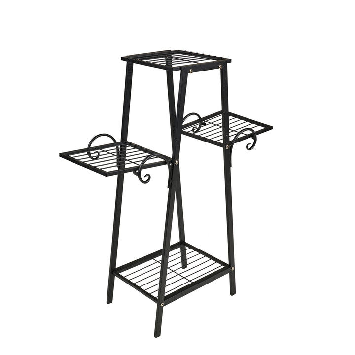 Three Tier Metal Plant Stand - Black Color HI-LINE GIFT LTD.