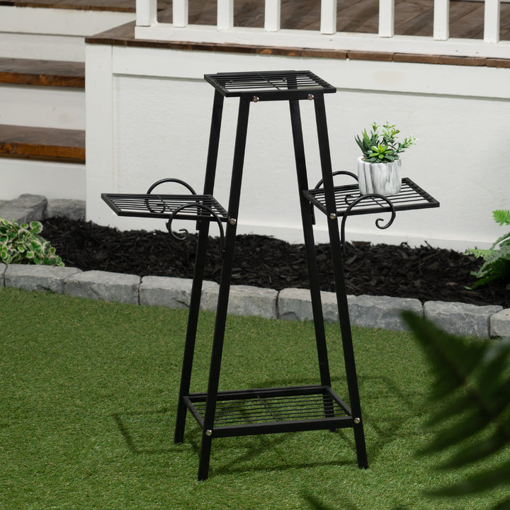 Three Tier Metal Plant Stand - Black Color HI-LINE GIFT LTD.